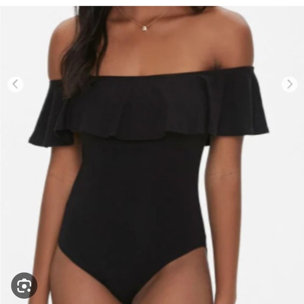 Express Black Off the Shoulder Bodysuit